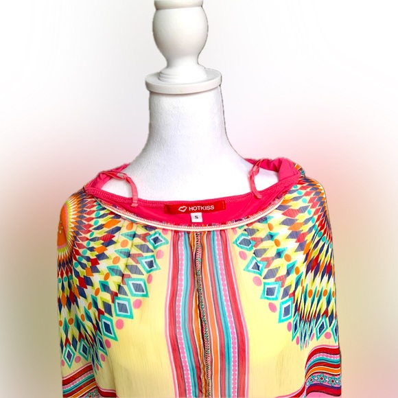 💋 HOTKISS Flowing Multi-colored Spaghetti Strap Top - Picture 6 of 14